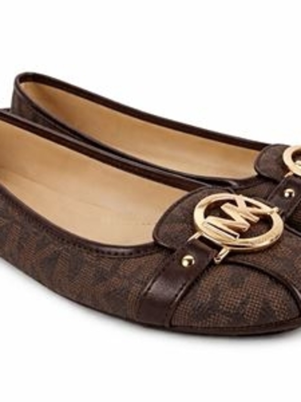 Michael Kors Fulton Moccasin Flats with Gold MK Emblem